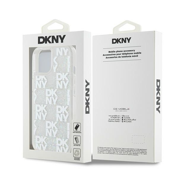 DKNY DKHCP15SLCPEPT iPhone 15 / 14 / 136.1" biały/white hardcase Liquid Glitter Multilogo