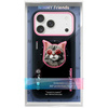 Etui Nimmy Glasses Cool Cat MagSafe do   iPhone 17 czarno różowy