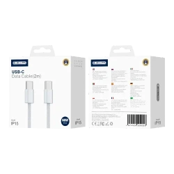 JELLICO kabel IP15 USB-C - USB-C PD 60W 2M Biały