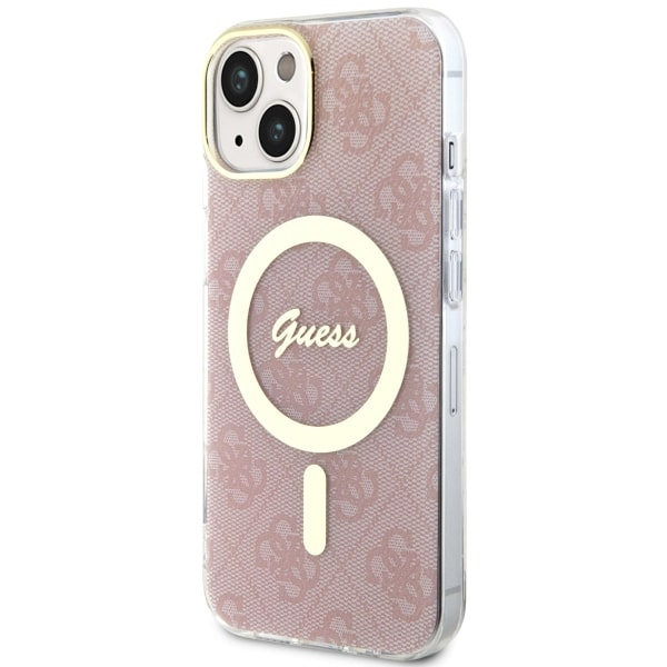 Guess GUHMP14MH4STP iPhone 14 Plus/ 15 Plus 6.7" różowy/pink hardcase 4G MagSafe