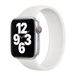 Apple Opaska SOLO SILIKONOWY PASEK DO APPLE WATCH 39/40/41/42MM SIZE 4 WHITE ORYGINALNA PLOMBA