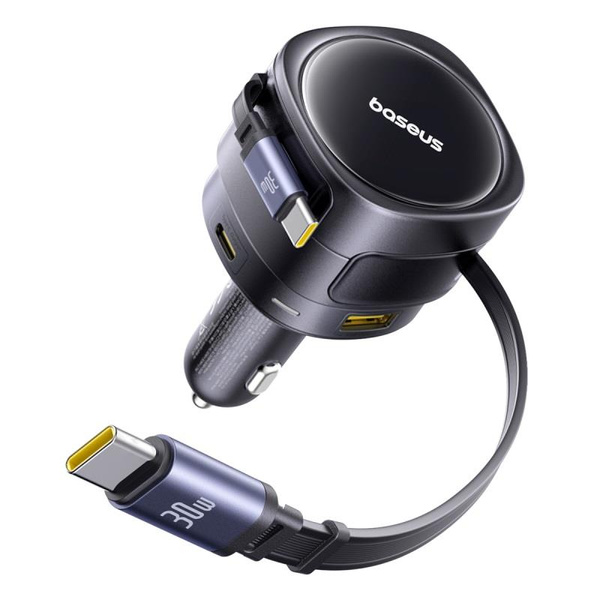 Baseus ładowarka samochodowa PD 2x USB 90W + kabel czarna