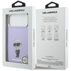 Etui Karl Lagerfeld IML Aquarelle Karl   & Choupette & Logo MagSafe do iPhone 17 Pro Max fioletowy