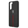Etui Ferrari Off Track Leather Nylon Stripe na Samsung Galaxy S21 - czarne