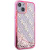 Guess GUHCP14SLC4PSGP iPhone 14 / 15 /13 6.1" różowy/pink hardcase Liquid Glitter 4G Transculent