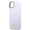 Guess GUHCP14SSLSMU iPhone 14 / 15 / 13 6.1" fioletowy/purple hard case Silicone Vintage Gold Logo