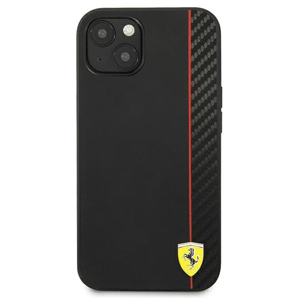 Etui Ferrari On Track Carbon Stripe na iPhone 13 mini - czarne