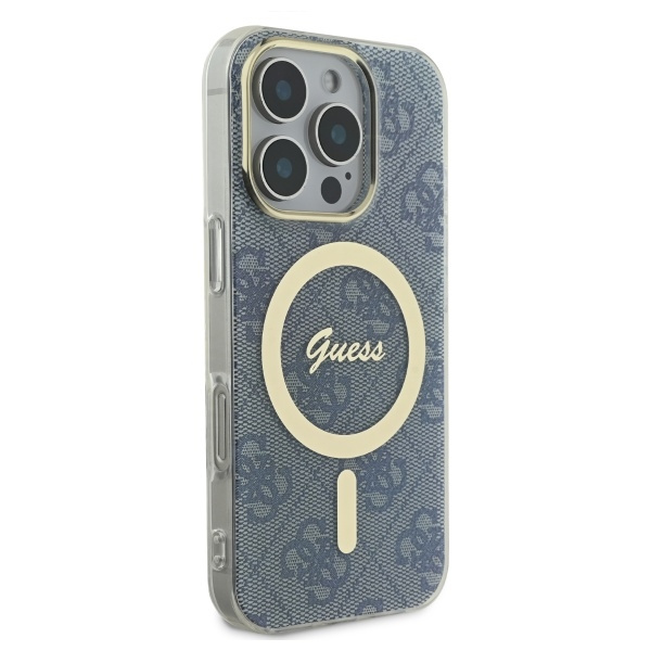 Guess GUHMP16LH4STB iPhone 16 Pro6.3" niebieski/blue hardcase IML 4G MagSafe