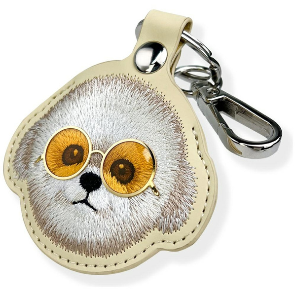 Etui na lokalizator / brelok Nimmy       Glasses Cool Dog khaki