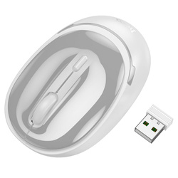 Myszka bezprzewodowa Hoco 2,4G 1600 dpi GM34 szaro biała