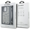 Etui Karl Lagerfeld Crossbody Grained    Pattern & Logo do iPhone 16 Pro szary
