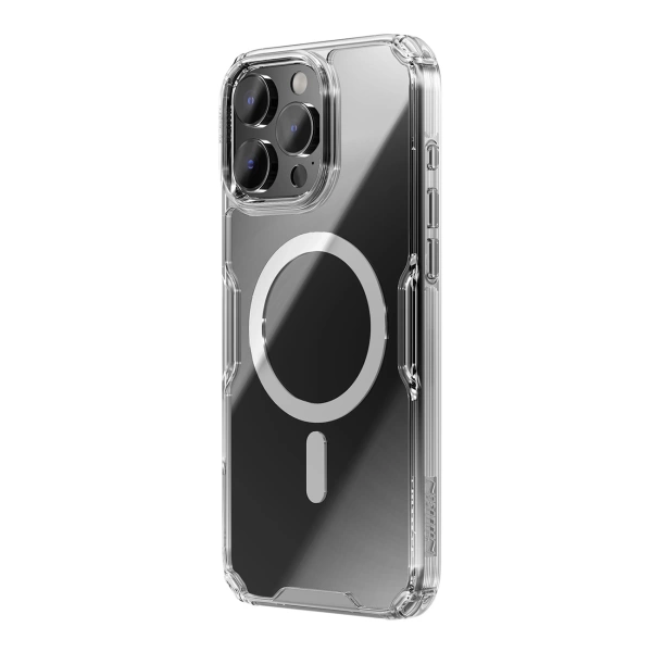 Nillkin Nature Pro Magnetic Case with MagSafe for iPhone 16 Pro - Transparent & White