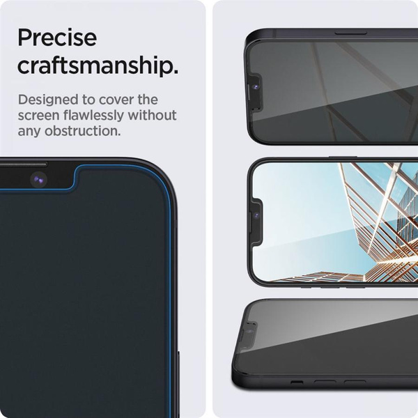 Szkło hartowane Spigen Glas.tR Slim Privacy na iPhone 13 / 13 Pro / 14 / 16e