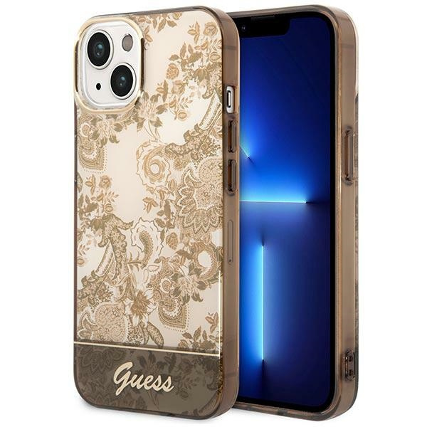 Guess GUHCP14MHGPLHC iPhone 14 Plus / 15 Plus 6.7" ochre hardcase Porcelain Collection