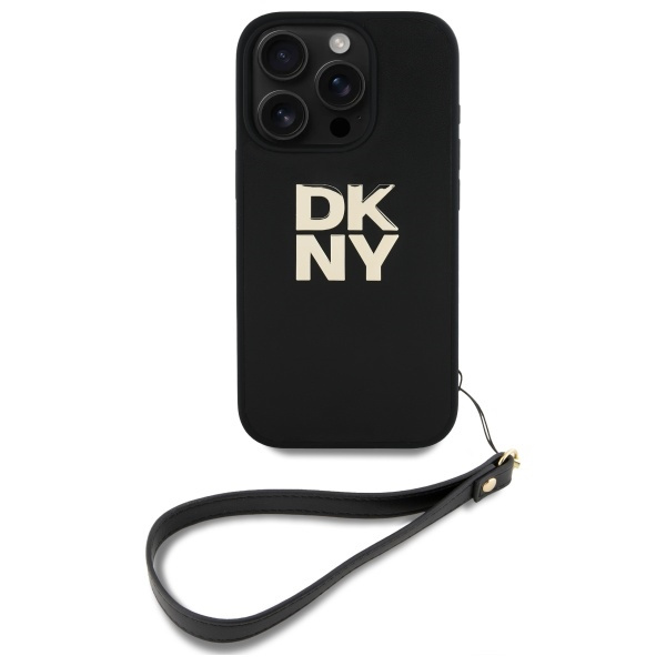DKNY DKHCP16XPBSWSK iPhone 16 Pro Max    6.9" czarny/black hardcase Wrist Strap Stock Logo