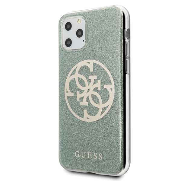 Guess GUHCN65PCUGLKA iPhone 11 Pro Maxkhaki hard case 4G Circle Glitter