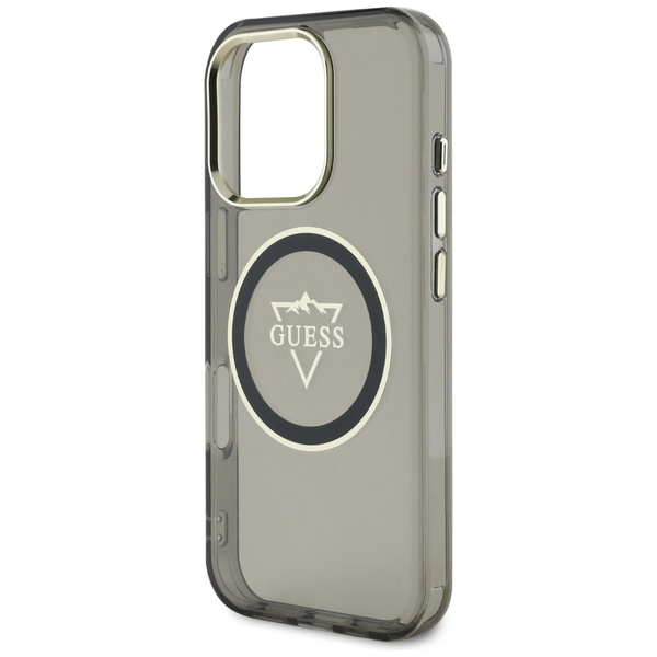 Etui Guess IML Metal Mountain Logo       MagSafe do iPhone 16 Pro Max czarny