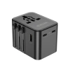 JELLICO uniwersalny adapter podróżny S9 PD 2xUSB-C + 1xUSB 3.4A Max 2500W Czarny
