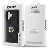 DKNY DKHCP16SPQDSLK iPhone 16 6.1"czarny/black Quilted Stack Logo