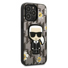 Etui Karl Lagerfeld Flower Ikonik Karl na iPhone 13 Pro / iPhone 13 - szare