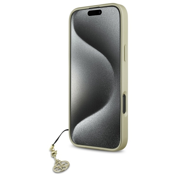 Guess GUHCP16LGF4GBR iPhone 16 Pro 6.3"  brązowy/brown hardcase 4G Charms Collection