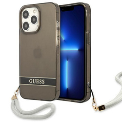 Guess GUHCP13LHTSGSK iPhone 13 Pro / 136,1" czarny/black hardcase Translucent Stap