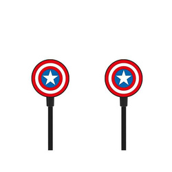 HEADPHONES FOR CHILDREN MARVEL CAPTAIN AMERICA 003 BLACK