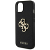 Guess GUHCP15SPSP4LGK iPhone 15 / 14 / 13 6.1" czarny/black hardcase Leather Perforated 4G Glitter Logo