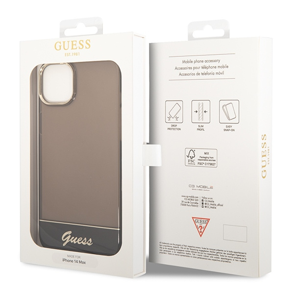 Guess GUHCP14MHGCOK iPhone 14 Plus / 15 Plus 6.7" czarny/black hardcase Translucent