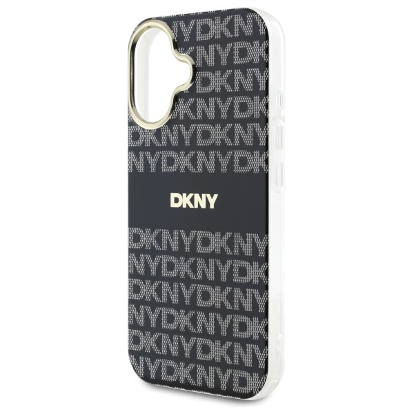 DKNY DKHMP16SHRHSEK iPhone 16 6.1"       czarny/black hardcase Repeat Texture Pattern With Stripe