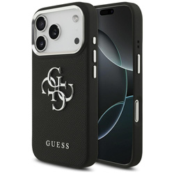Etui Guess Grained Big 4G Classic Logo   do iPhone 17 Pro czarny