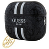 Guess GUAP2P4RPSK AirPods Pro 2          (2022/2023) cover czarny/black 4G Printed Stripes Charm