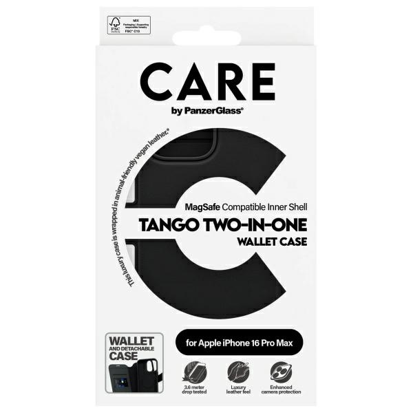 CARE by PanzerGlass Feature Tango 2in1    Wallet iPhone 16 Pro Max 6.9" MagSafe czarny/black 1332