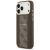 Etui Guess 4G Stripe MagSafe do iPhone   17 Pro Max brązowy