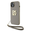 DKNY DKHCP15SPBSWSE iPhone 15 / 14 / 136.1" beżowy/beige hardcase Wrist Strap Stock Logo