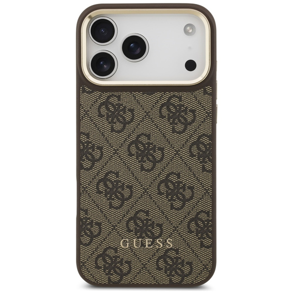 Etui Guess 4G z portfelem Magsafe do     iPhone 17 Pro Max brązowy