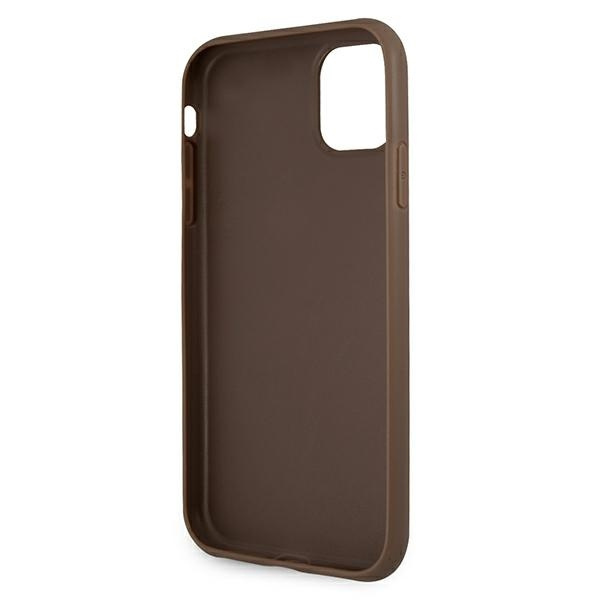Guess GUHCN614GDBR iPhone 11 / Xr 6,1"brązowy/brown hardcase 4G Stripe