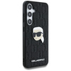Etui Karl Lagerfeld Leather Monogram Pin  Logo Karl Head Samsung Galaxy S25 czarny
