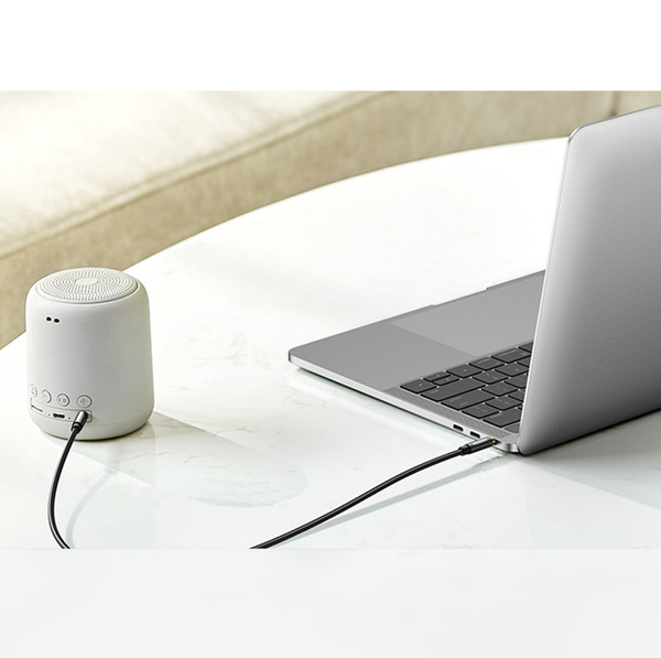 UGREEN ANGLED AUX CABLE 2 X MINI JACK 3.5 MM 1M BLUE (AV112)