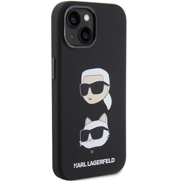 KARL LAGERFELD KLHCP15SSDHKCNK IPHONE 15 / 14 / 13 6.1" CZARNY/BLACK SILICONE KARL&CHOUPETTE HEAD