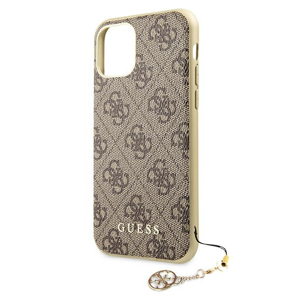 Guess GUHCN61GF4GBR iPhone 11 / Xr 6,1"brown/brązowy hard case 4G Charms Collection