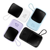 Baseus Qpow power bank 10000mAh wbudowany kabel USB Typu C 22.5W Quick Charge SCP AFC FCP fioletowy (PPQD020105)
