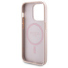 Zestaw Guess GUBPM5P14L4GEMGP iPhone14 Pro 6.1" hardcase + Powerbank 5000mAh MagSafe różowy/pink 4G Metal Logo