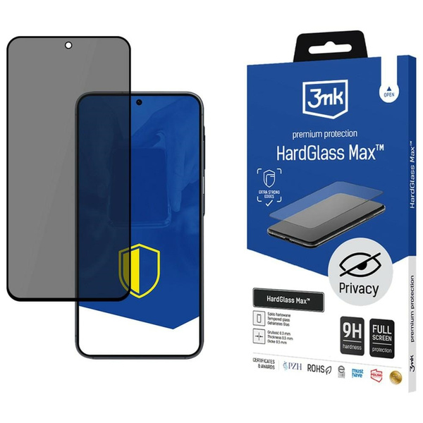 Szkło prywatyzujące 3MK HardGlass Max    Privacy do Samsung Galaxy S25 FE