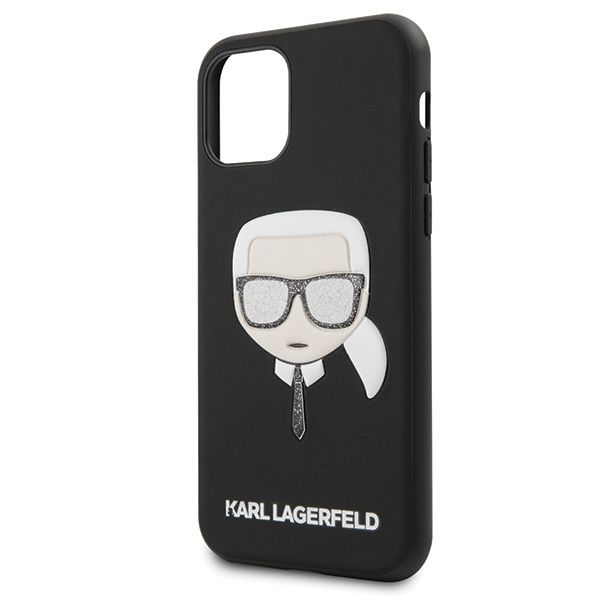 KARL LAGERFELD KLHCN61GLBK IPHONE 11 6,1" / XR CZARNY/BLACK ICONIK EMBOSSED & GLITTER