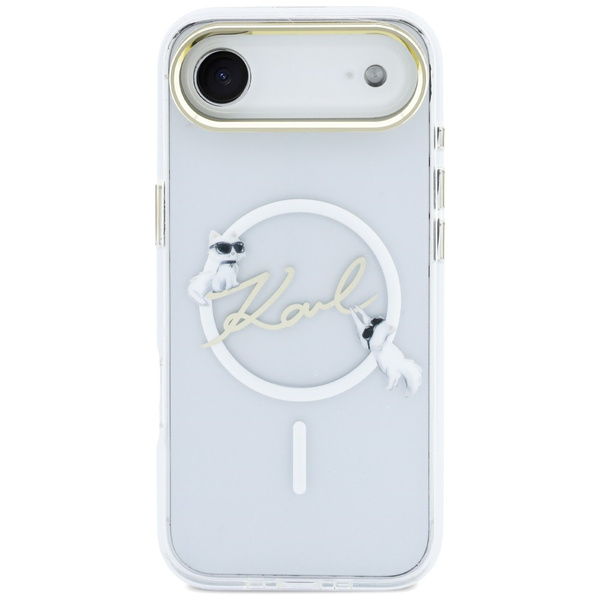 Etui Karl Lagerfeld IML Choupettes Karl  Script Logo MagSafe do iPhone Air przezroczysty