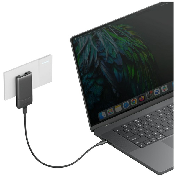 Ładowarka sieciowa Energea TravelWorld   Edge 65W 2xUSB-C PD/PPS/QC3.0 (US/UK/EU) grafitowy