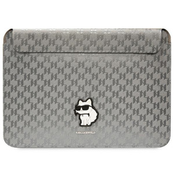 Pokrowiec Karl Lagerfeld Saffiano Monogram Choupette na laptopa 14" - srebrny