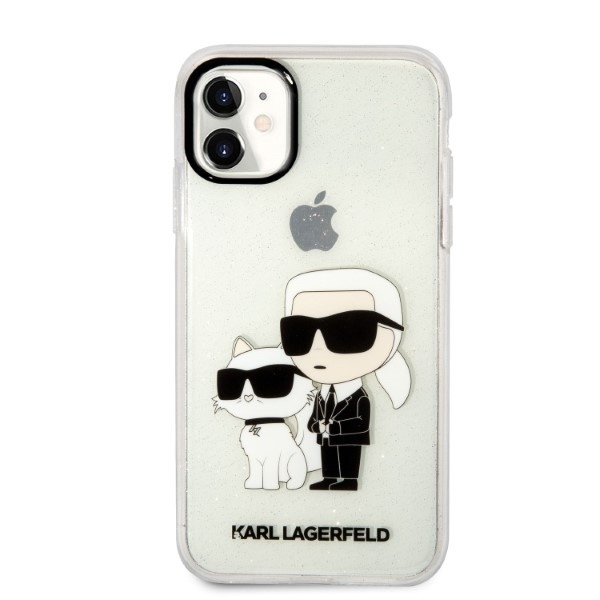KARL LAGERFELD KLHCN61HNKCTGT IPHONE 11 / XR 6.1 "TRANSPARENT HARDCASE GLITER KARL & CHUPETTE