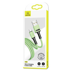 USAMS KABEL U52 MICROUSB 2A FAST CHARGE 1M ZIELONY/GREEN SJ435USB02 (US-SJ435)